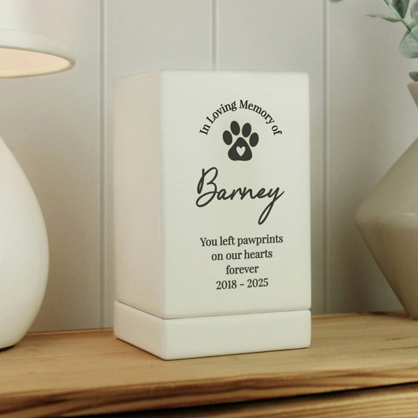 Personalised Memento Company Personalised Pet Memorial Small Wooden Urn