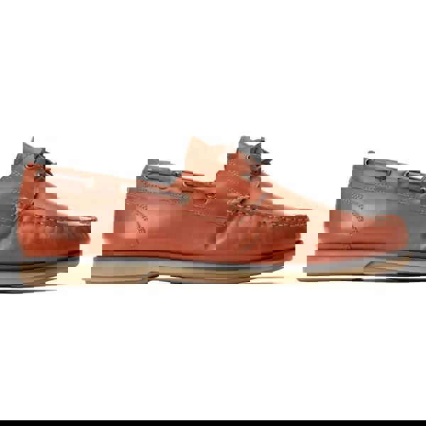 Base London Stern Leather Men's Burnt Tan Boat Shoes