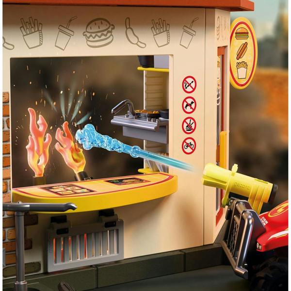 Playmobil Fire Quad with Burger Shop - 72195 Playset
