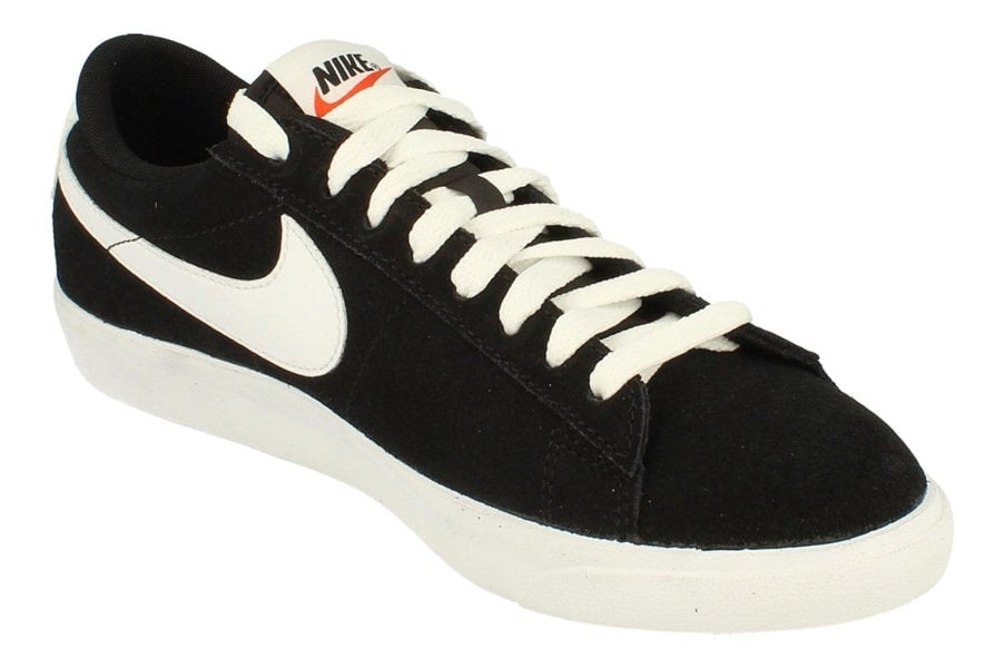 Nike Blazer Low PRM VNTG Suede Mens Trainers 538402  004 - Black White 004 - Photo 3