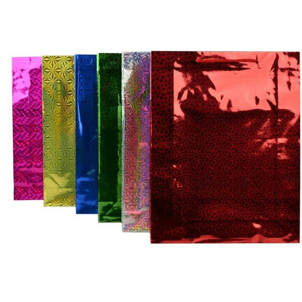Shatchi Medium Holographic Paper Gift Bags, Assorted Colours, Pack Sizes for Celebrations