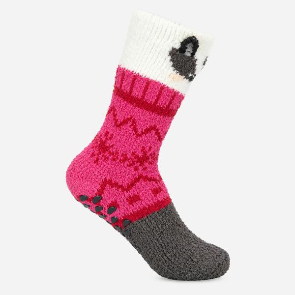 Totes NOVELTY SUPER SOFT SLIPPER SOCKS Slipper Socks Slipper Socks   in  Red