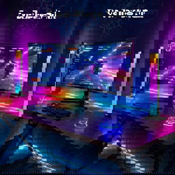 Emitto 2x Smart RGB LED Light Bar Ambient Lamp Color Changing Music TV Backlight