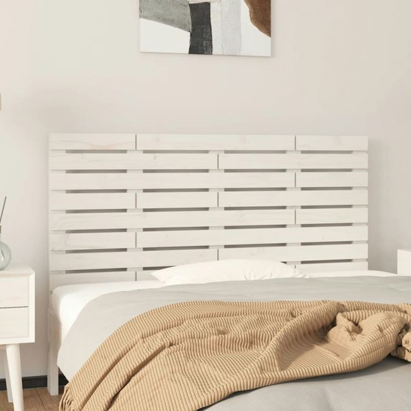 Berkfield Wall Headboard White 146x3x63 cm Solid Wood Pine