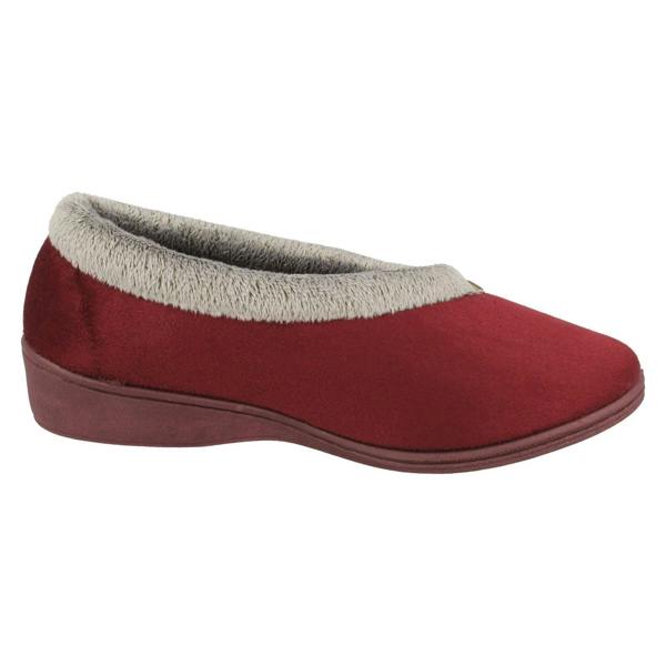 Rosebank Ladies Rosebank Memory Foam Wedge Heeled Slippers Sandra