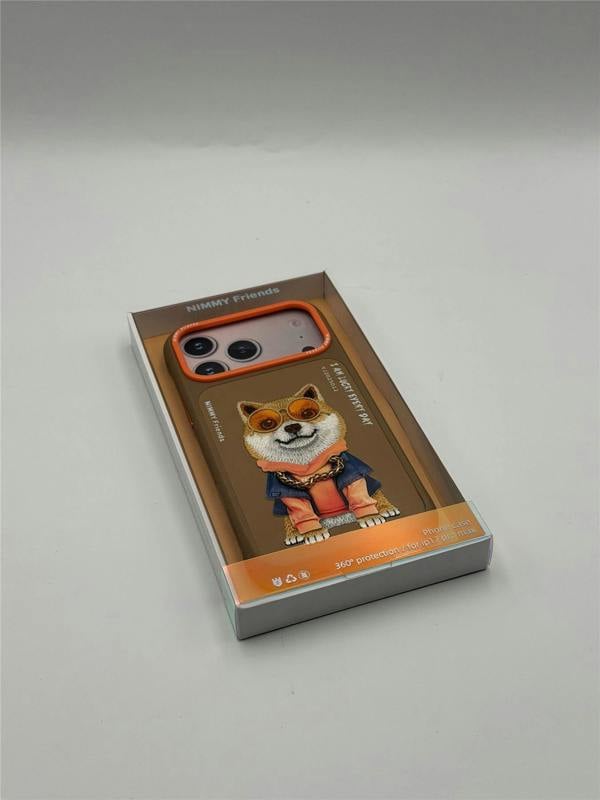Nimmy Friends Nimmy Glasses Cool Dog Case with MagSafe for iPhone 17 Pro Max 6.9" Brown Orange - N-YJ-IP17-PRO-MAX-012-A