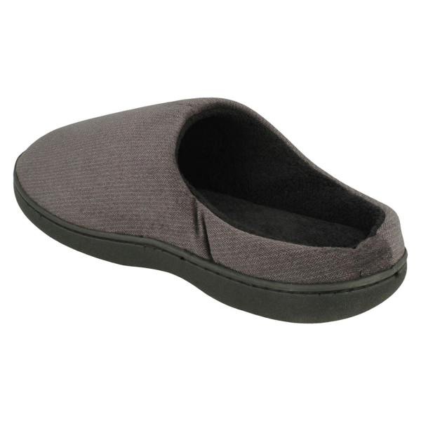 Mens So Comfy Slip On Velour Mule Slippers - Pete