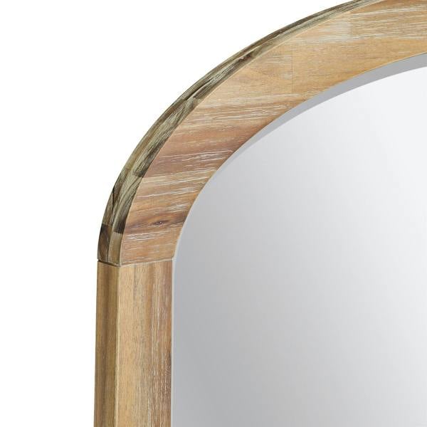 Statement Furniture Florence Overmantle Arched Wall Mirror with Wooden Frame 100x75cm