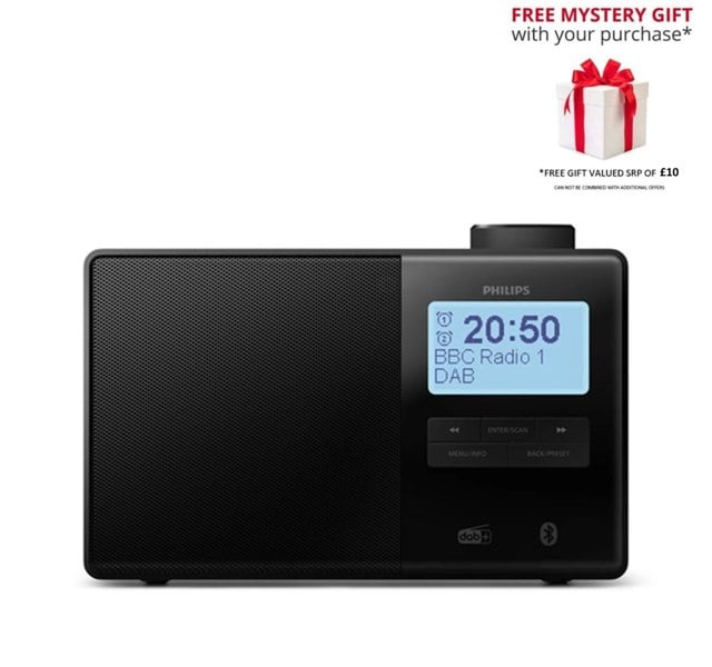 Philips TAR5600 DAB/FM Bluetooth Portable Clock Radio – Free Gift RRP £10!