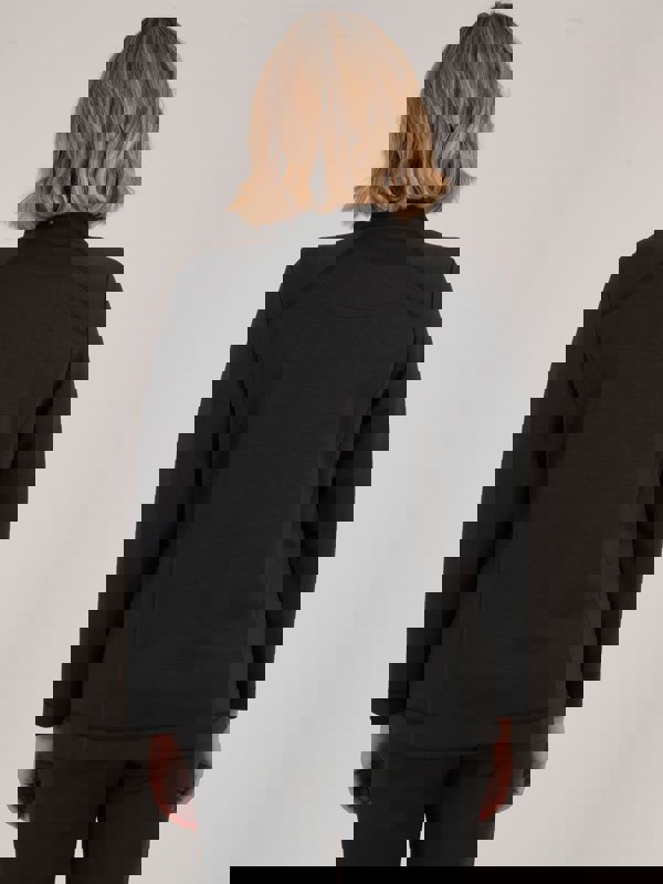 PennyPlain Athleisure Contour Ease Zipper Jacket - Charcoal