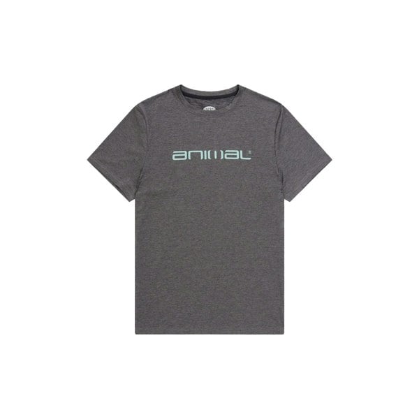 Animal Mens Latero Logo Swimming T-Shirt - Charcoal