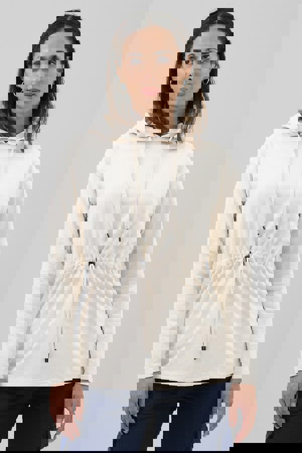 ENORSIA Womens Hooded Tie Waist Sweatshirt