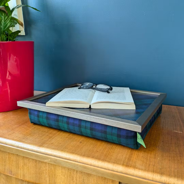 Made in the Mill Luxury Black Watch Lap Tray with Bean Bag