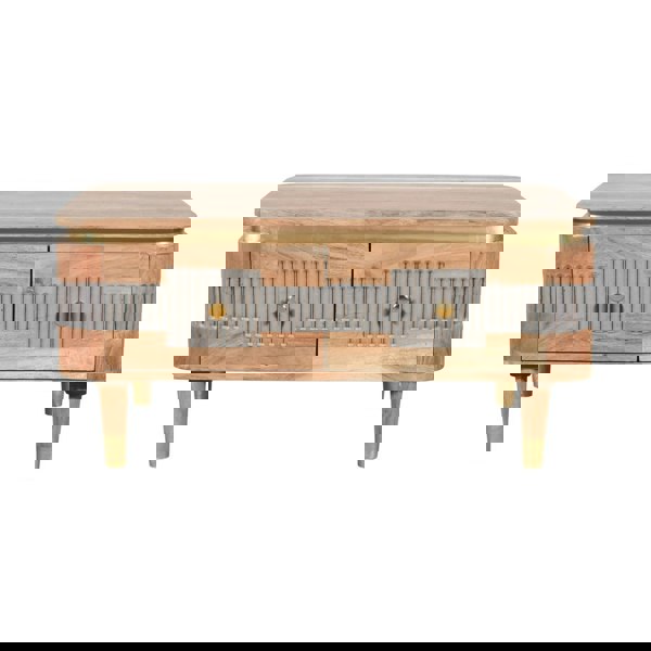 IH Design Alaina Acacia Wood 2 Drawers Coffee Table