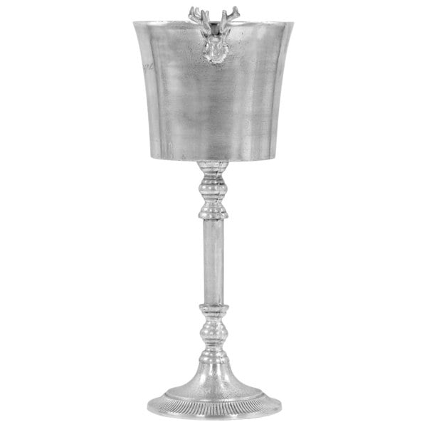 Berkfield Champagne Cooler Solid Aluminium 39x29x71 cm Silver