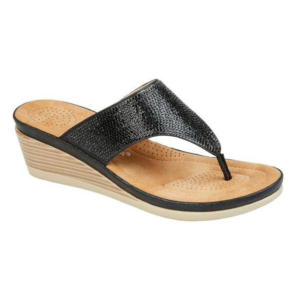 Cipriata Cipriata SANDRA Womens Toe-Post Sandals Black
