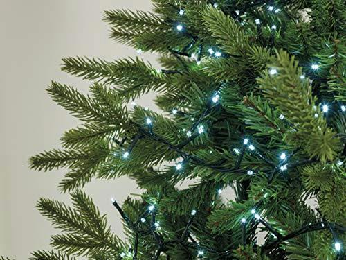 Cool White Compact LED Christmas String Lights with Green Cable, 8 Effects, Auto Memory and Timer image 7