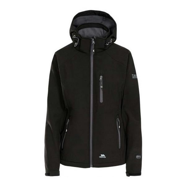 Trespass Womens/Ladies Bela II Waterproof Soft Shell Jacket - Black - 