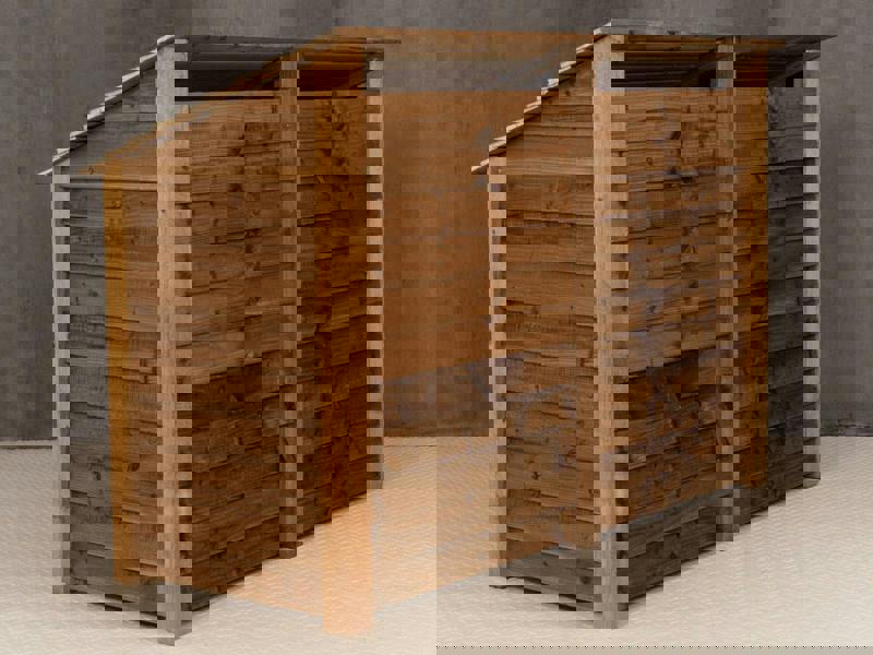 Arbor Garden Solutions Wooden Log Store W-187cm, H-126cm or 180cm, D-88cm - Brown Finish