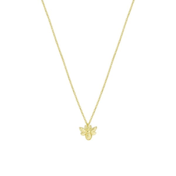 Spero London Sterling Silver Bee Pendant Chain Necklace