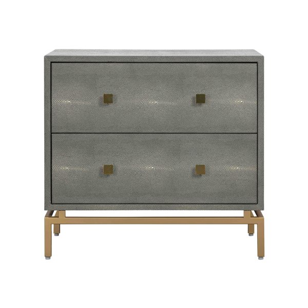 Furniture Edit Pesce Shagreen Nightstand Bedside Table