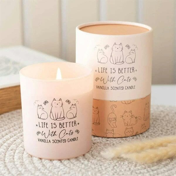 Bobobiy Life Is Better With Cats Vanilla Candle
