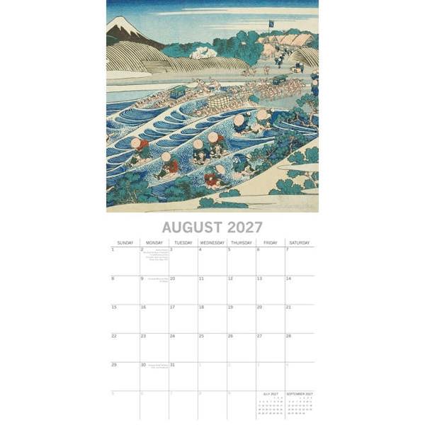 Hokusai Calendar 2027, Wall Calendars, Month To View, Art, Gift