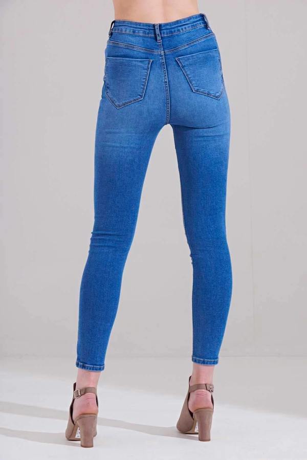 Urban Bliss Max Blue High Waist Distressed Skinny Jean