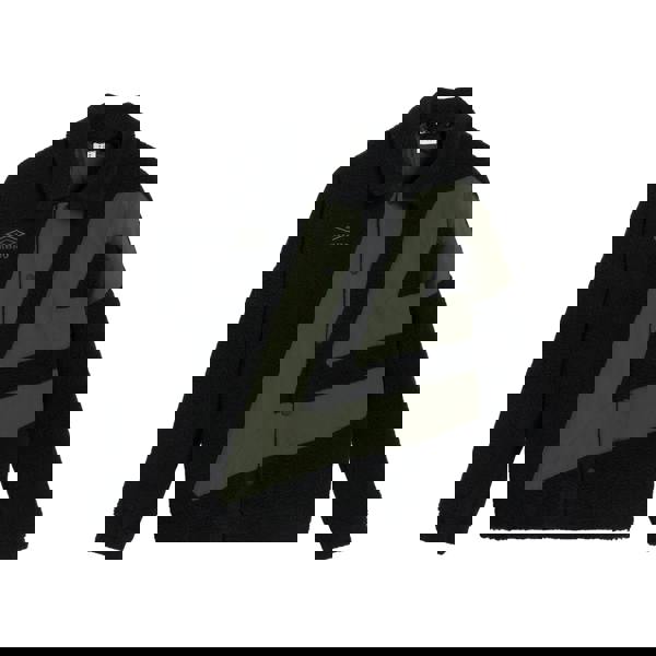 Umbro Mens Fleece Coach Jacket - Black/Duffle Bag