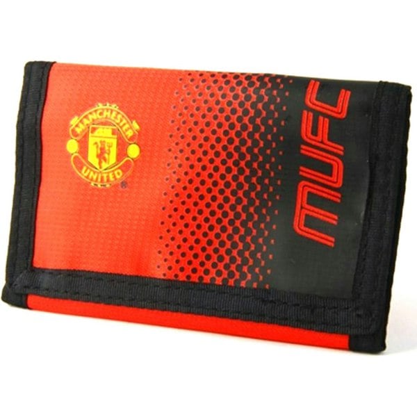 Manchester United FC Touch Fastening Fade Design Nylon Wallet - Red/Black