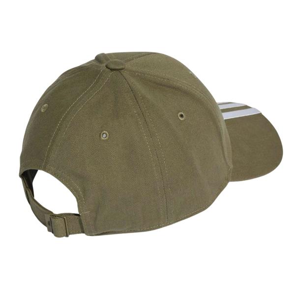 Adidas Childrens/Kids 3 Stripes Baseball Cap - Khaki/White - 
