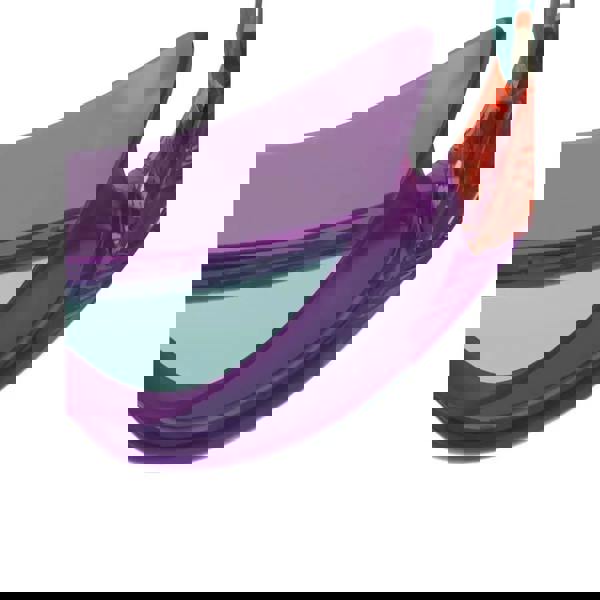 Purple Speedo Junior Biofuse Rift swim mask with orange and green accents