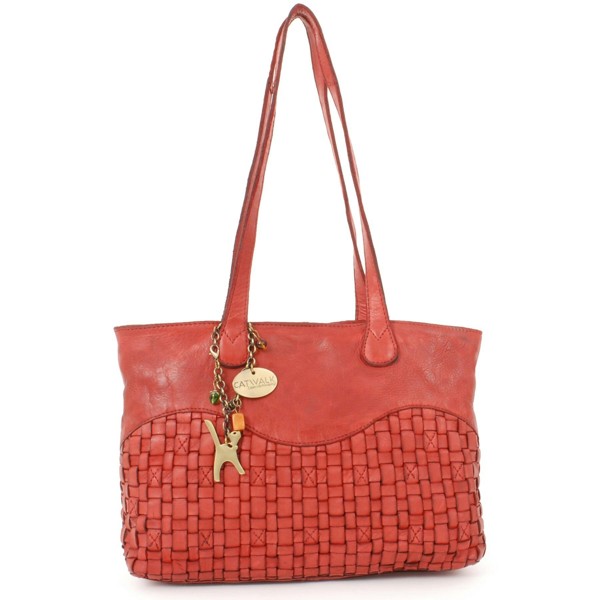 Catwalk Collection Handbags Matilda - Shoulder Bag - Red
