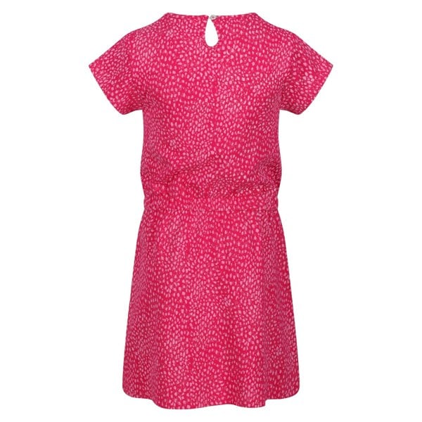 Regatta Childrens/Kids Catrinel Animal Print Casual Dress - Pink Fusion