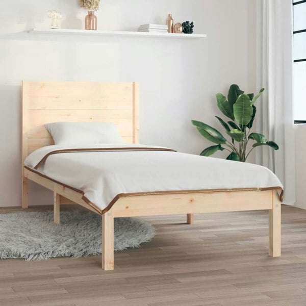 Berkfield Bed Frame Solid Wood 90x190 cm Single