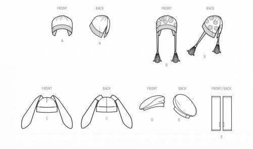 Simplicity Sewing Pattern 9871, Headwear, Accessories for Women, A (S-M-L) - Easy