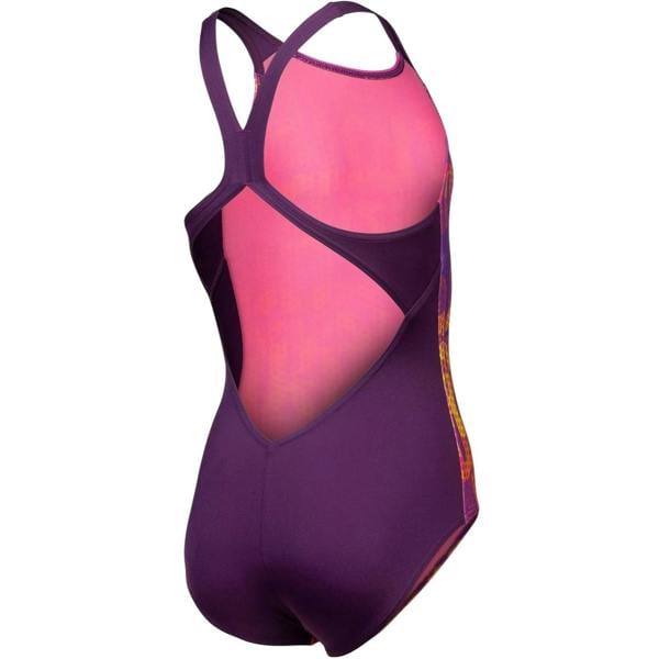 Arena Girls Multi Colours One Piece Swimsuit - Purple - 
