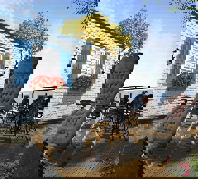 Smart Living Zero Gravity Chair with Cushion & Pillow - Pair - Black