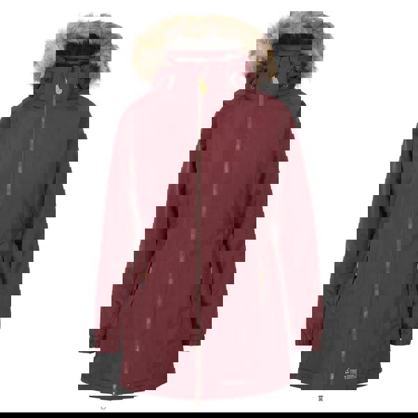 Trespass Womens/Ladies Celebrity Insulated Longer Length Parka Jacket - Dark Cherry