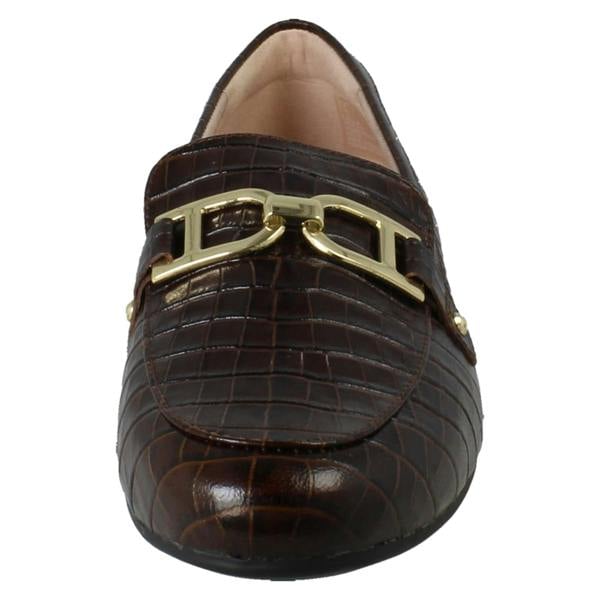 Clarks Ladies Clarks Leather Loafers Tamna Trim