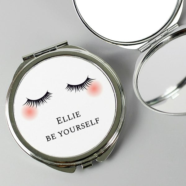 Personalised Memento Company Personalised Eyelashes Compact Mirror