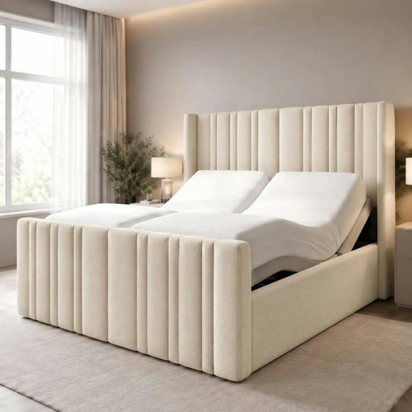 Paradise Beds Rest Line Pannel Electric Adjustable bed With Memory Mattress