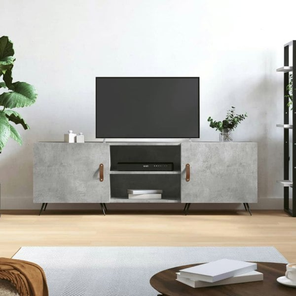 Berkfield TV Cabinet Concrete Grey 150x30x50 cm Engineered Wood