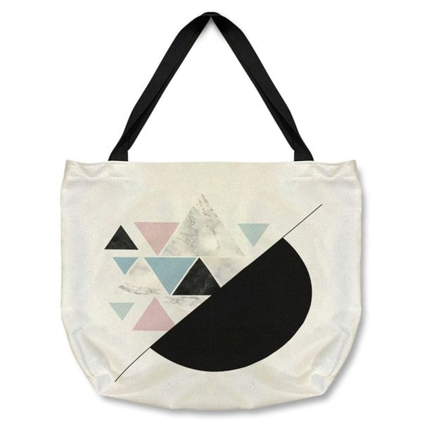 Benjamin Tate Design Triangles & Semi Circle Pattern Tote bag