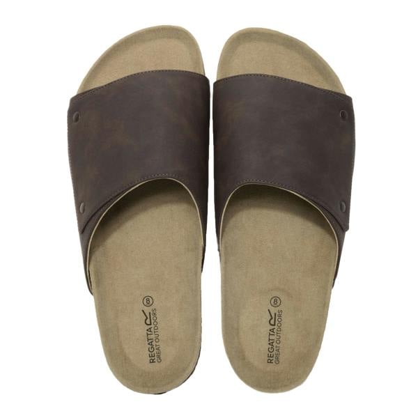 Regatta Mens Coasten Synthetic Suede Sandals - Peat - 