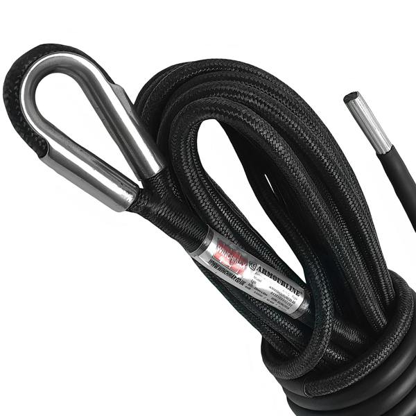 Winchmax Armourline Synthetic Rope 20m x 15.5mm, Hole Fix. 1/2 Inch Clevis Hook.