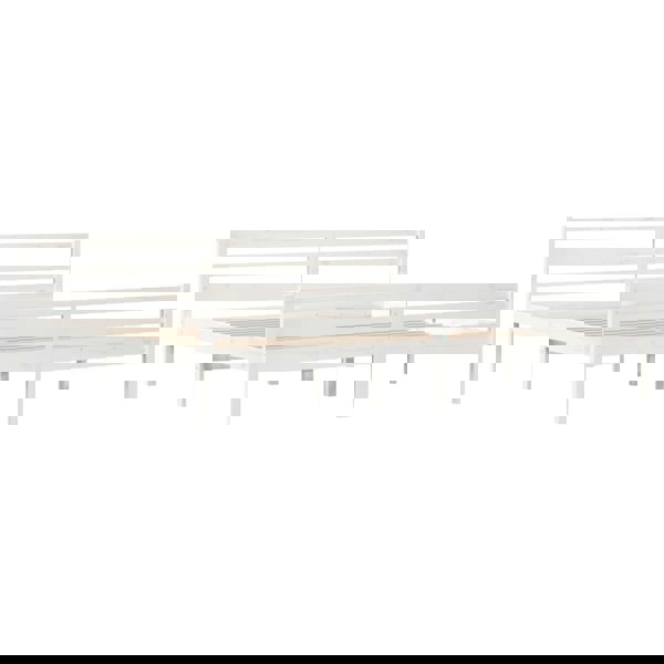 Berkfield Bed Frame White Solid Wood 200x200 cm
