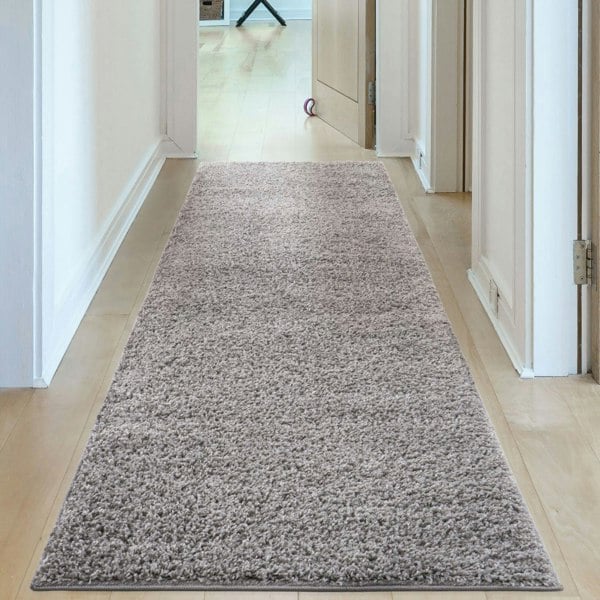 Grey shaggy rug Easy to clean, Colourfast, Resilient, Pet-friendly