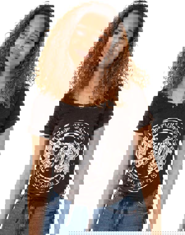 AC/DC Womens Black Logo Short Sleeved T-Shirt