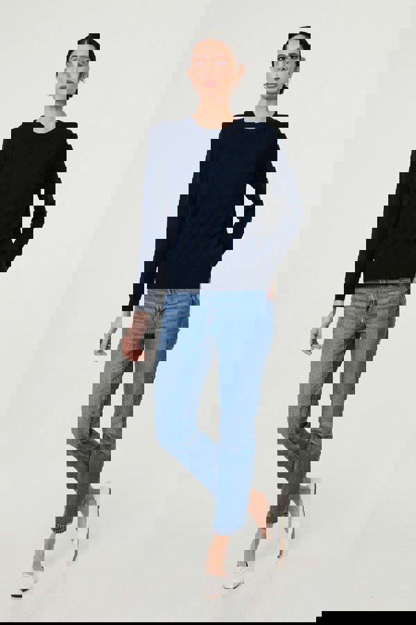 Izabel London Slim Fit Textured Knit Jumper